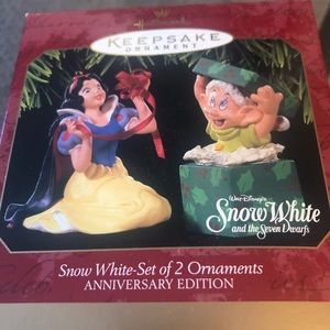 Hallmark Collectible Ornament - Set of 2 - Snow White and Dopey